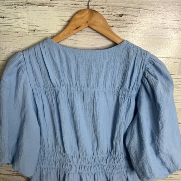 Calvin Klein blue dress balloon sleeves size 8 - Picture 5 of 6